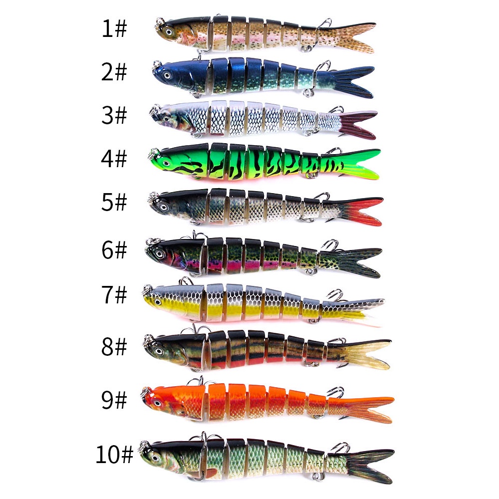 Hengjia 10PCS Umpan Pancing Hardlure Bentuk Ikan Imitasi Untuk Memancing Di Laut / Tawar