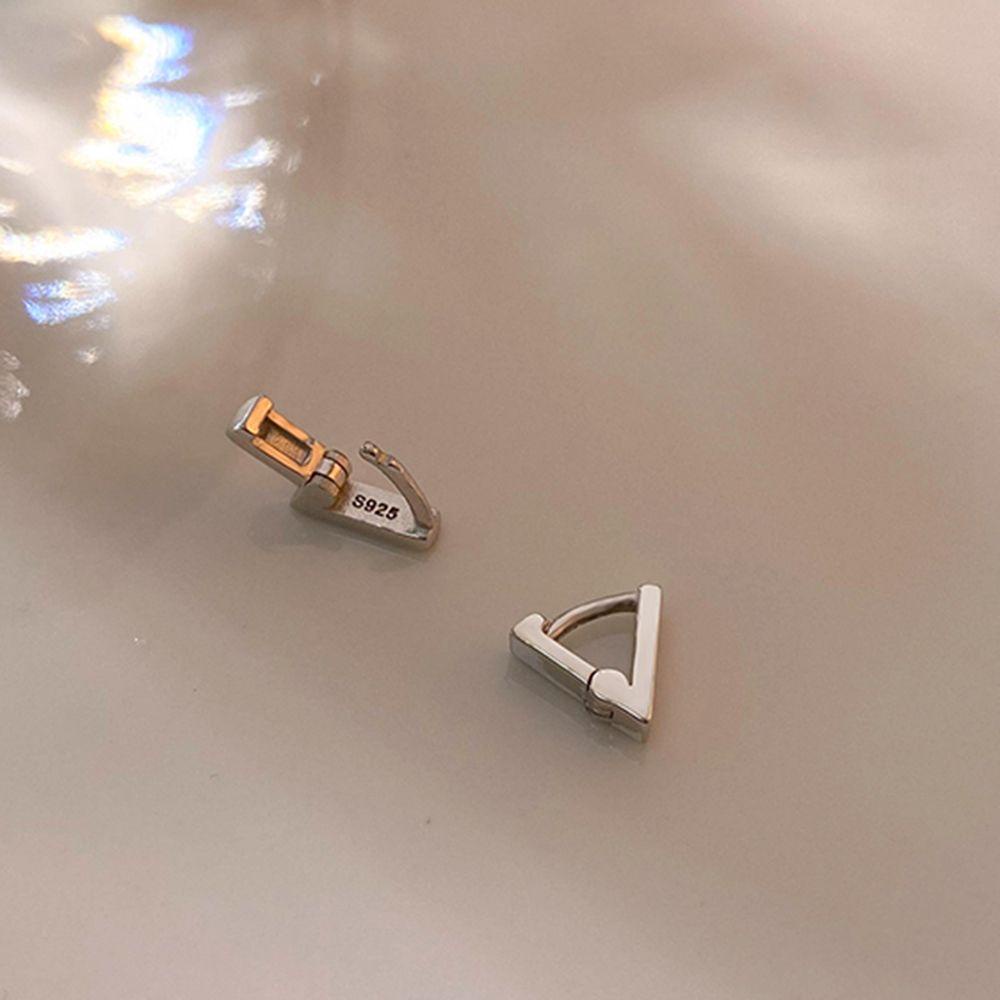 Mxbeauty Anting Segitiga Trendy Geometris Perempuan Lingkaran Anting Alloy Hip hop Pria Telinga Gesper