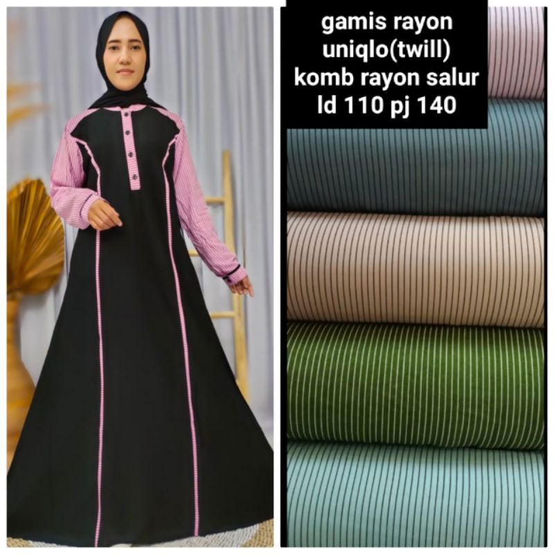 gamis rayon uniqlo