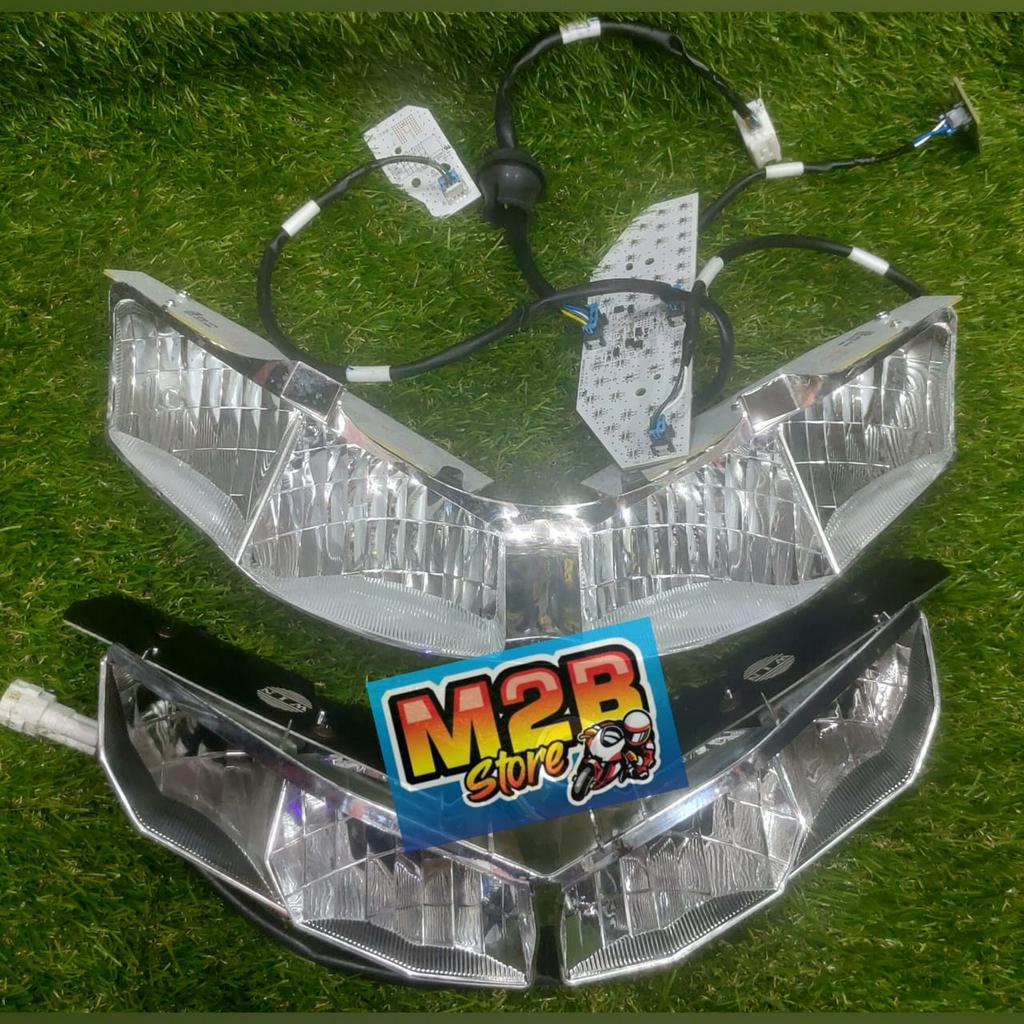 Papan pcb Lampu LED Depan Aerox 155 Old & New connected