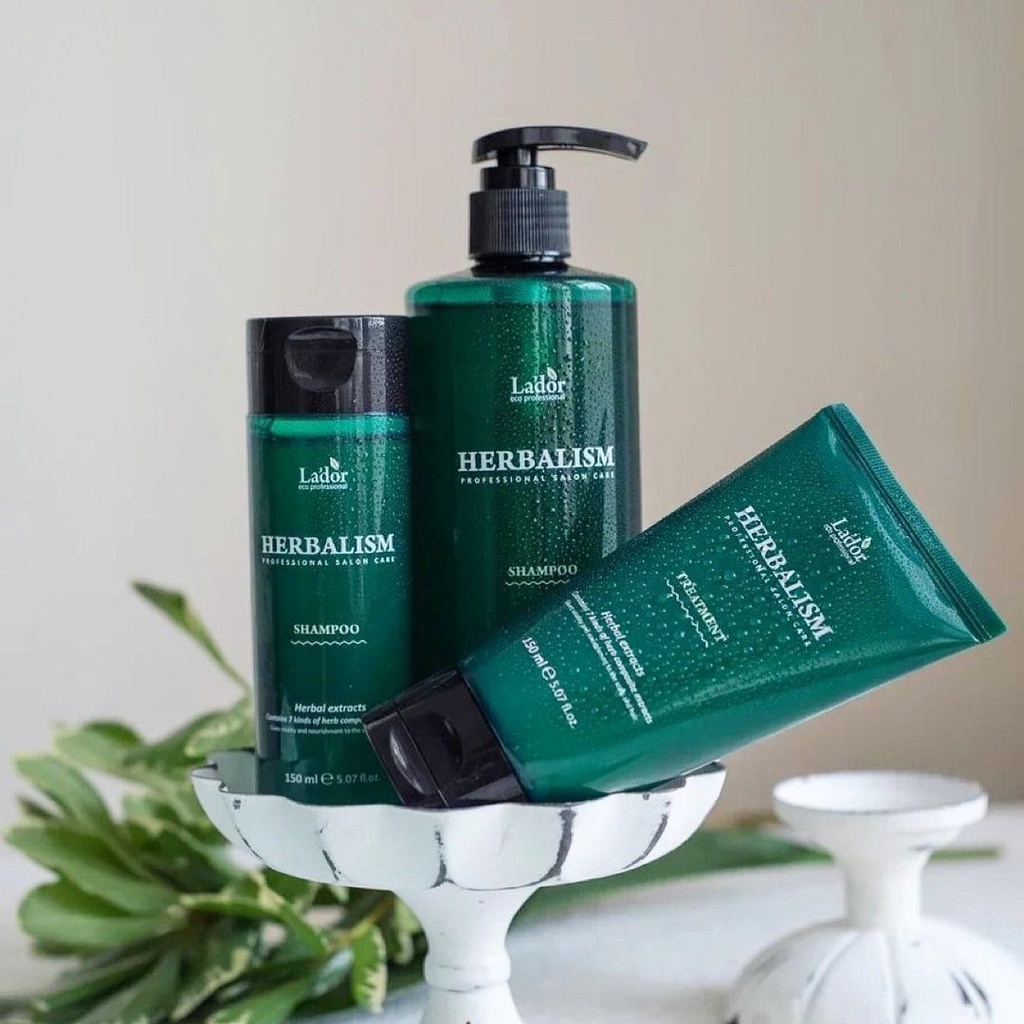 LADOR Herbalism Shampoo - Shampo Nutrisi Perawatan Pelembab Pelembut Rambut Rusak Rontok Tipis