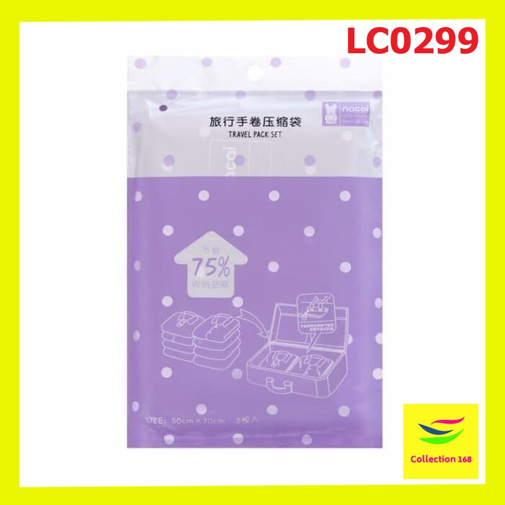 Vacuum Bag Plastik Storage Press Vakum Kantong Pakaian LINE FRIENDS LC0299