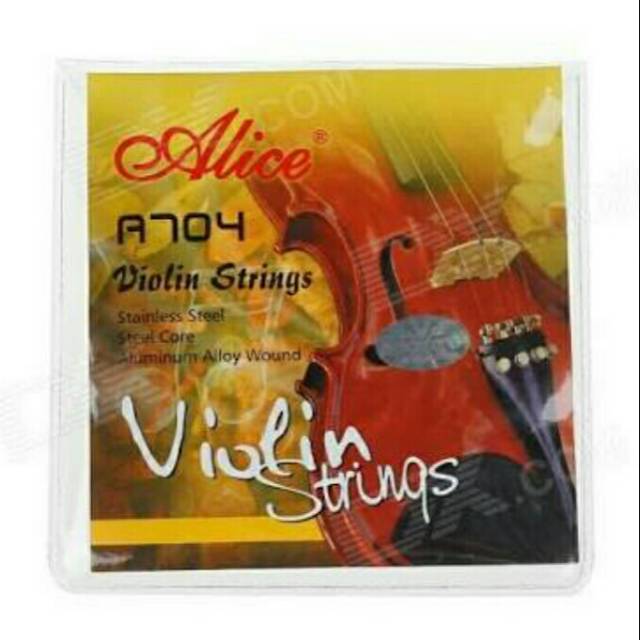 Senar biola Alice A703 A704 A705 tiap set isi 4 senar GDAE Violin strings.