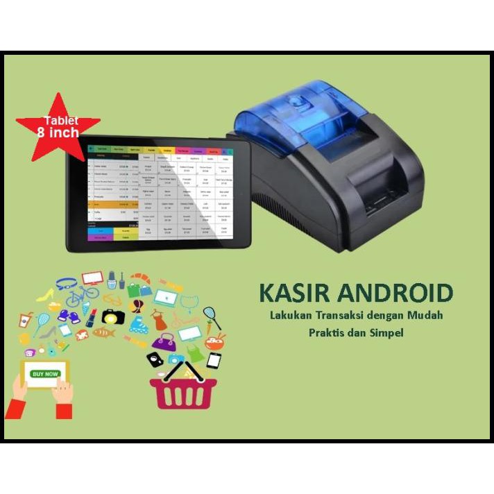 

Mesin / Alat Kasir Android Toko Retail Pos 8Inch - Paket Standard