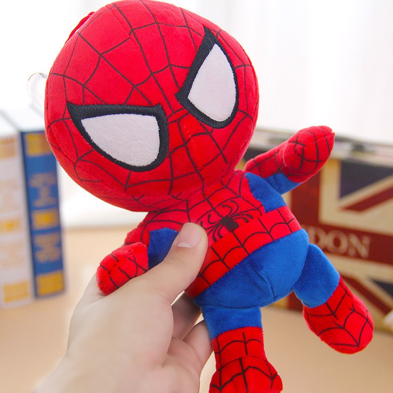 Mainan Boneka Plush Karakter Marvel Avengers Batman Spider Man Iron Man Ukuran 27CM Untuk Hadiah Anak