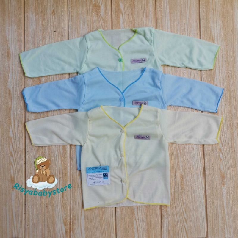 Baju bayi polos lengan panjang / atasan baju bayi newborn panjang