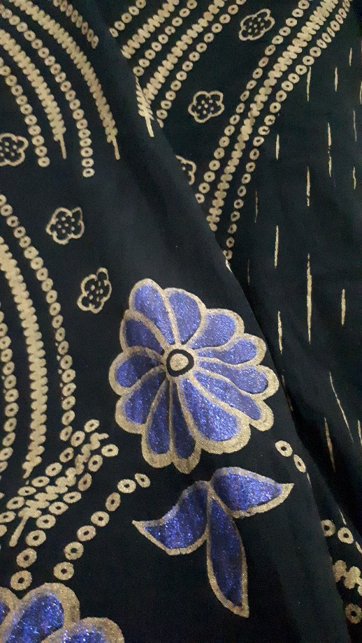 Gamis Batik Kaftan Prada Gliter