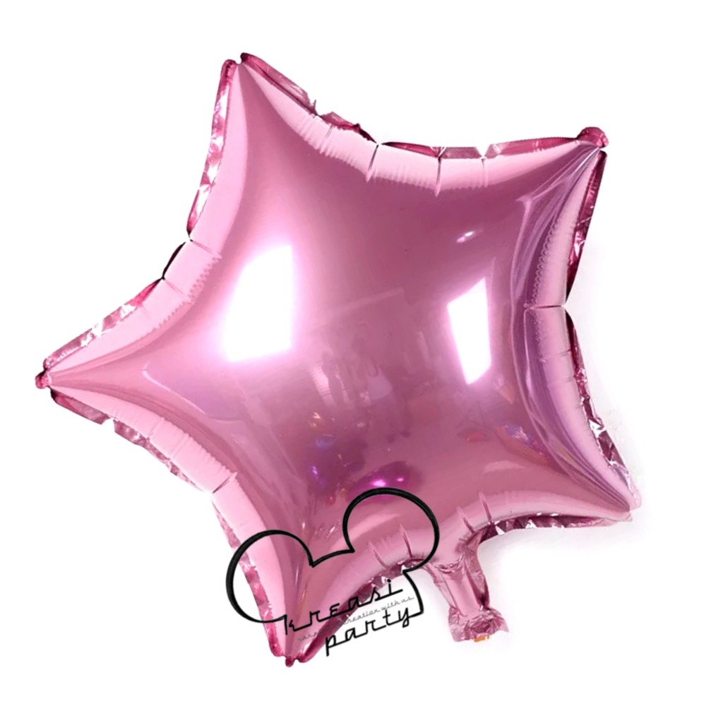 Balon Foil Bintang Pink Soft / Balon Foil Star / Balon Bintang