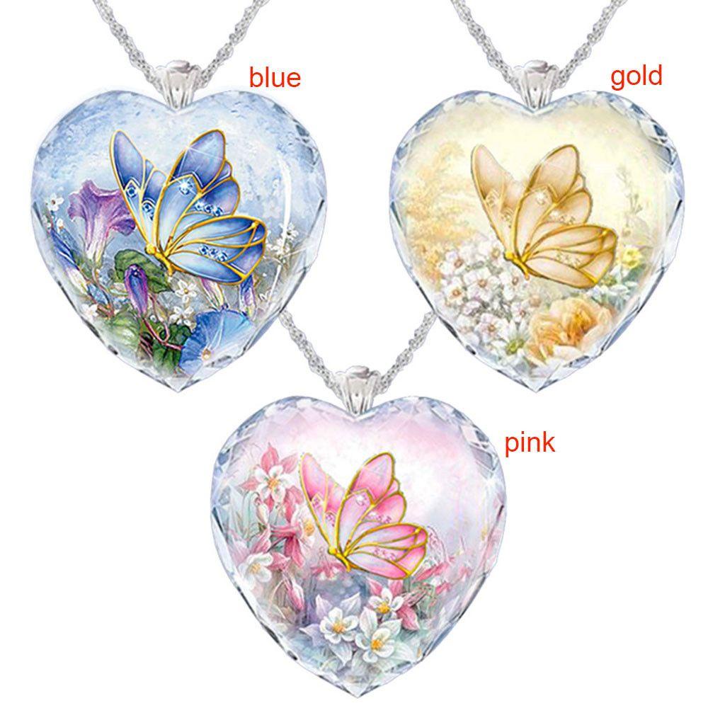 Lily Butterfly Kalung Perhiasan Mewah Fashion Wanita Kristal