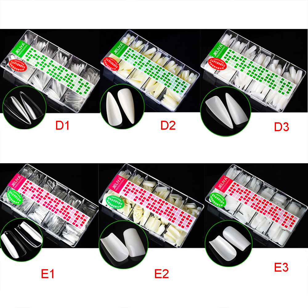 Mxbeauty 500pcs / Set Kuku Palsu Ultra Tipis Bentuk Oval Bahan Akrilik Untuk Nail Art / Manicure