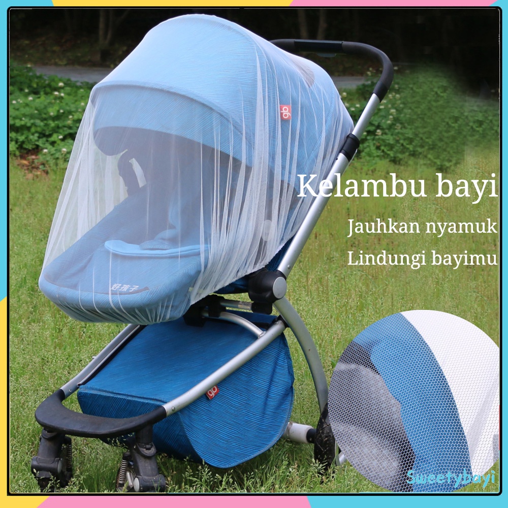 Sweetybayi Stroller Cover kelambu bayi anti nyamuk sarung stroller bayi