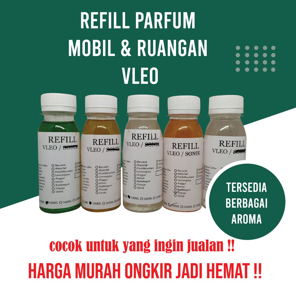 Refill vleo - Formula  Parfum Ruangan / Mobil 100 Ml