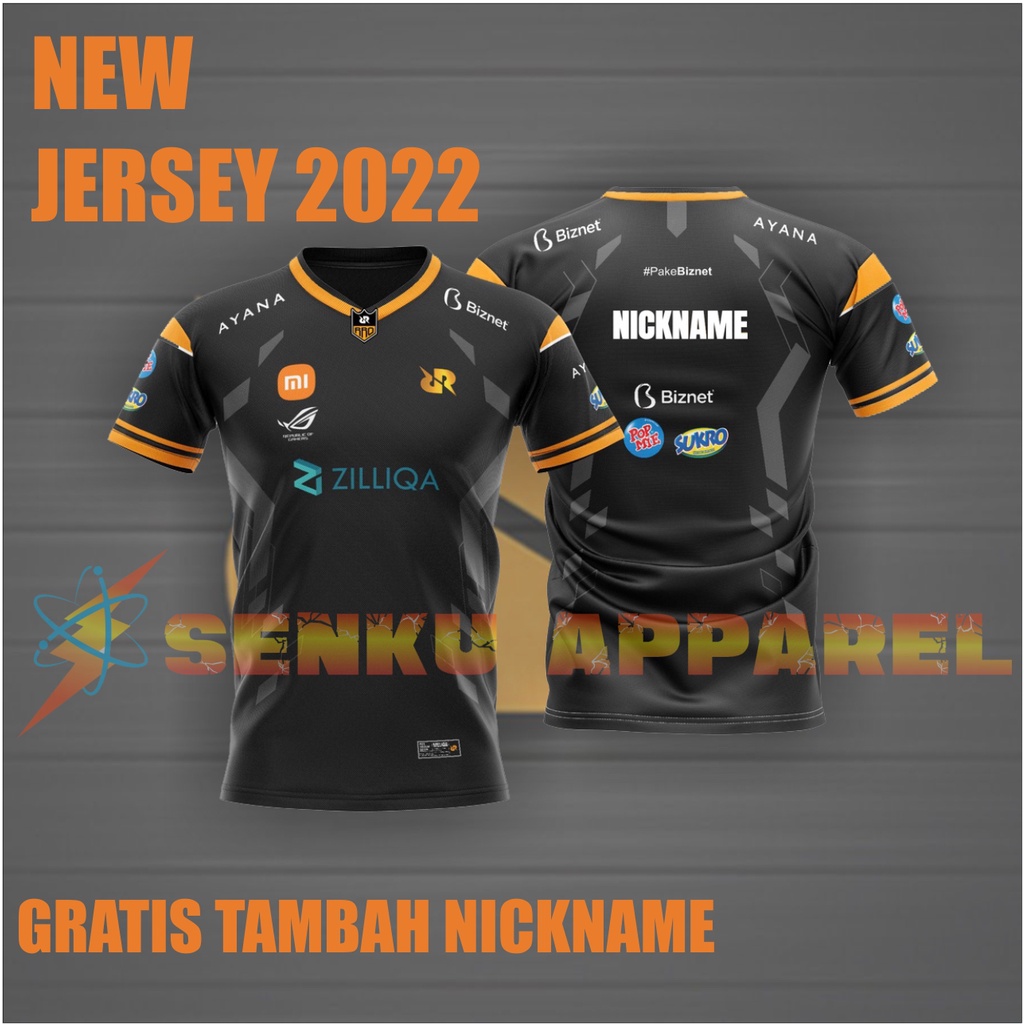 JERSEY RRQ HITAM TERBARU 2022 / FREE NICKNAME / FREE STICKER/BAJU RRQ/BAJU RRQ 2022/KAOS RRQ/KAOS RRQ 2022/JERSEY KAOS GAMING RRQ 2022 BLACK HITAM