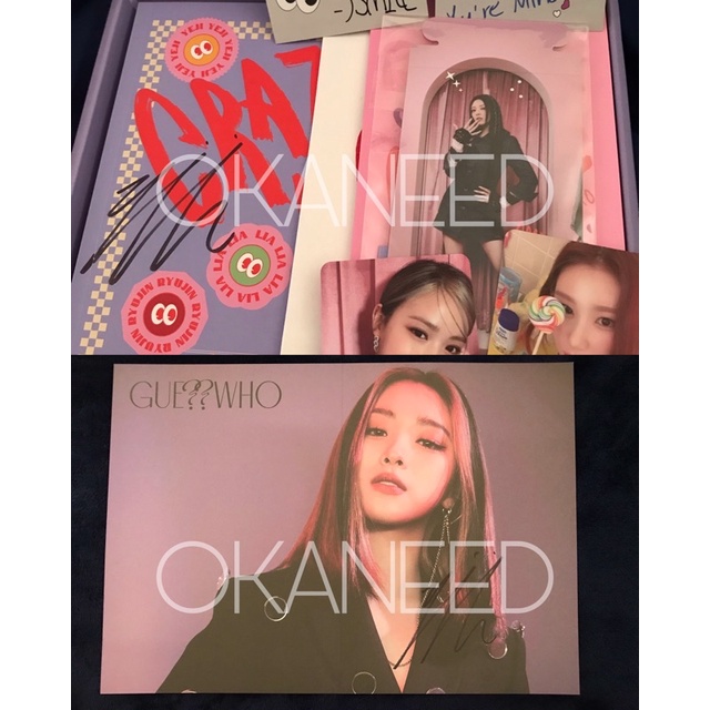 ITZY Ryujin signed Crazy in Love / CIL album (fullset with photocard / PC) & signed folded poster Gu