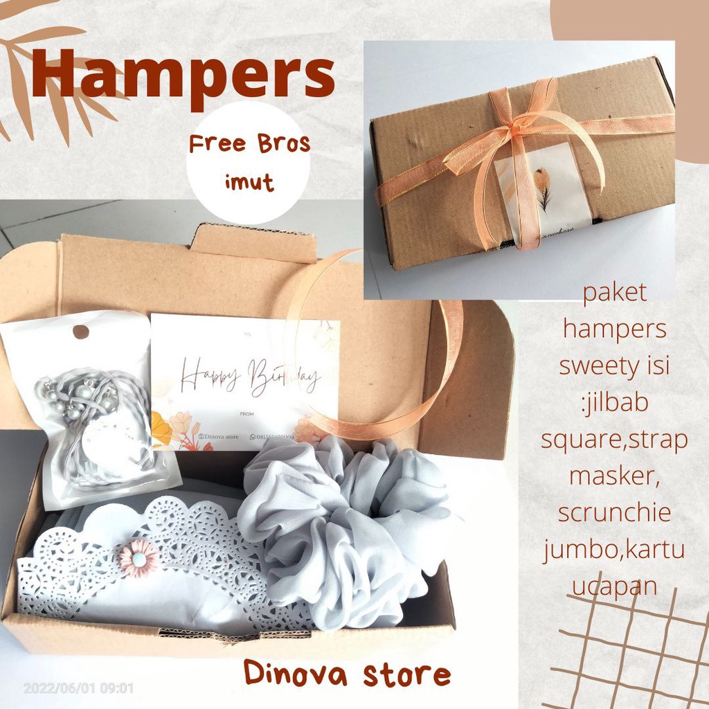 HAMPERS /kado ulang tahung/hadiah wisuda/hampers ulang tahun wisuda/hampers jilbab