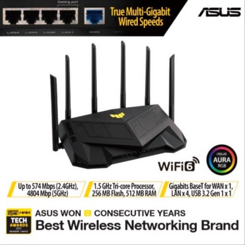 ASUS TUF GAMING WIFI 6 AX5400 WIRELESS ROUTER