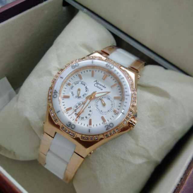 Jam tangan wanita AC 2294 White rosegold