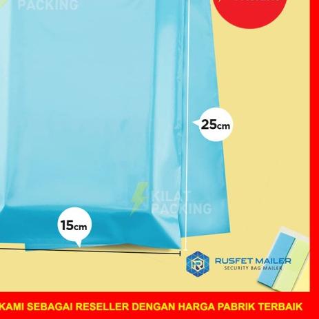 

➴ POLYMAILER MURAH BIRU 15x25 / PLASTIK PACKING ONLINE SHOP PER PACK ♞