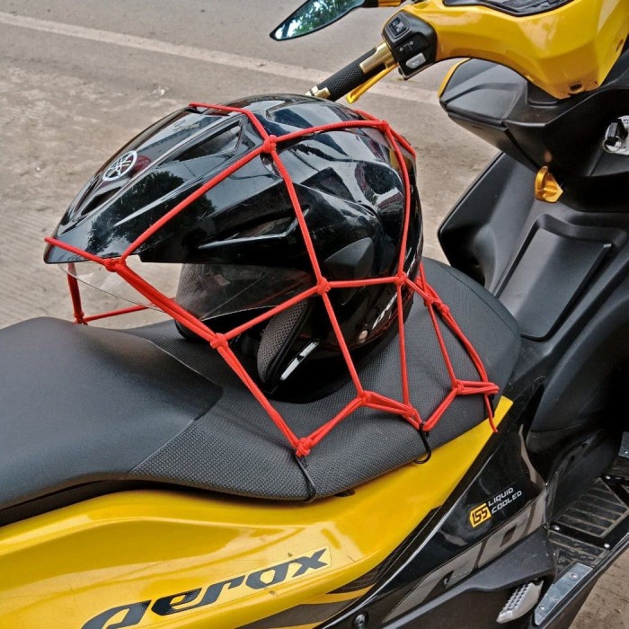 Jaring Helm Motor Sepeda Tali Pengikat Barang Bagasi Helmet Net