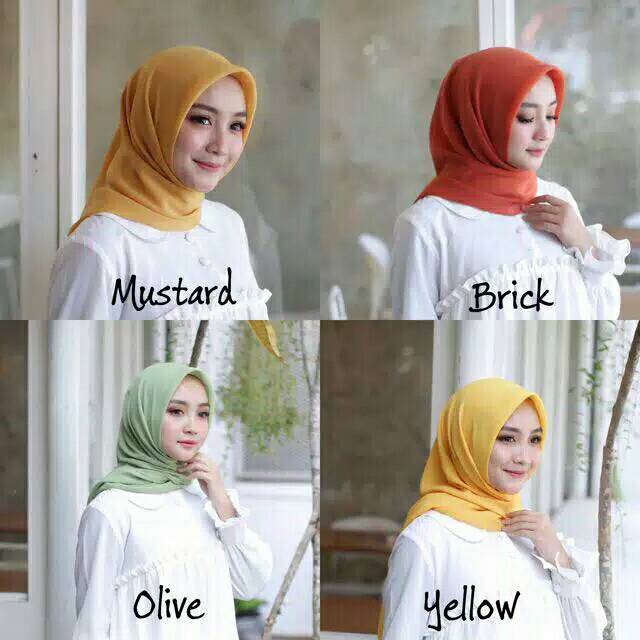 HIJAB BELLA SQUARE || jilbab segi empat || Kerudung Double Hycon-5