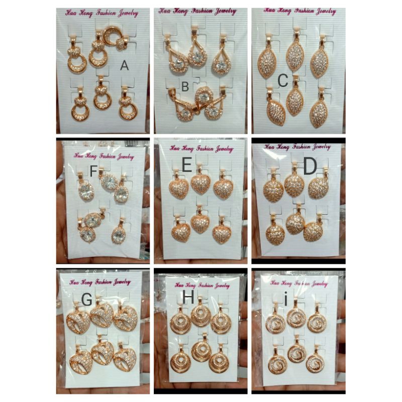 SL07. Liontin xuping Kalung wanita lapis emas dgn mata zircon