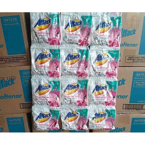 Attack Plus Softener Deterjen Bubuk 6 Sachet@70gr (Baru)