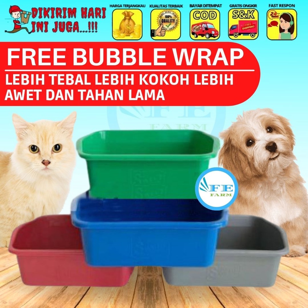 TEMPAT BAK BASKOM PASIR KOTORAN POOP HEWAN ANJING KUCING SUPER TEBAL SWEET ORIGINAL FEFARM