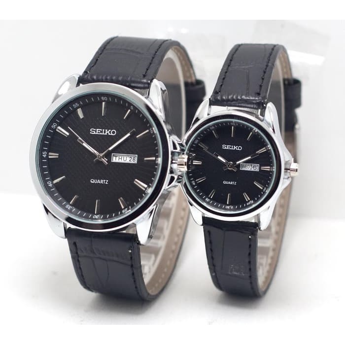 JAM TANGAN COUPLE PRIA WANITA TRENDY merek SEIKO S-710C Kulit