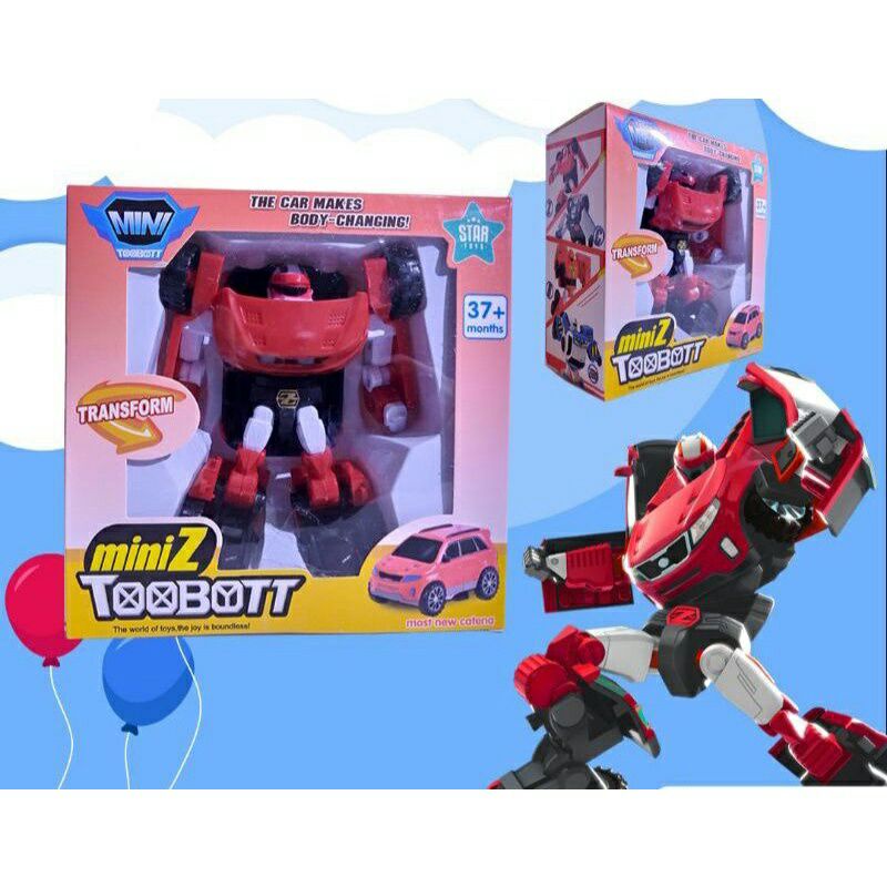 ( BISA COD ) MAINAN Anak Mobil Robot Tobot Z - Mini Z Toobott - Berubah Menjadi Transformers