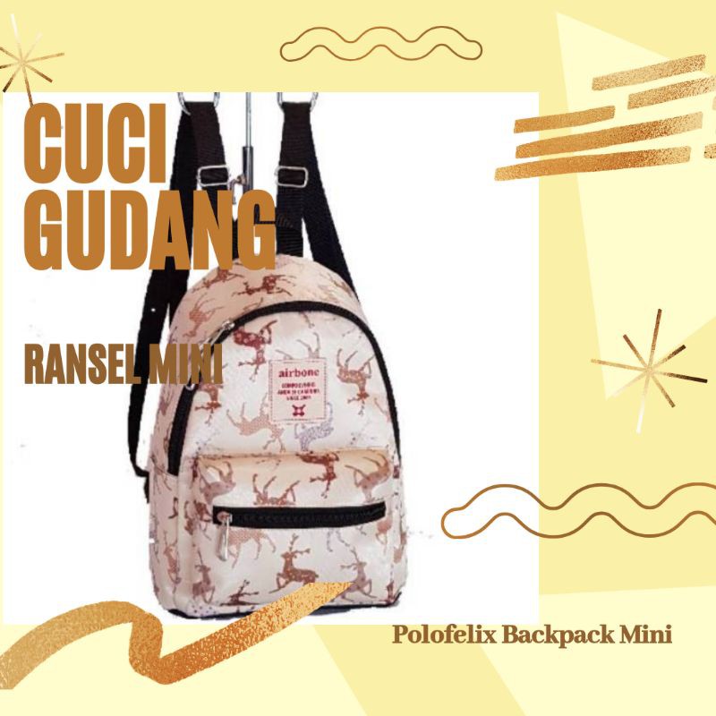 Ramadhan sale/Tas ransel mini ori motif paris/ORI 100% Tas Ransel Mini/TAS CEWEK RANSEL