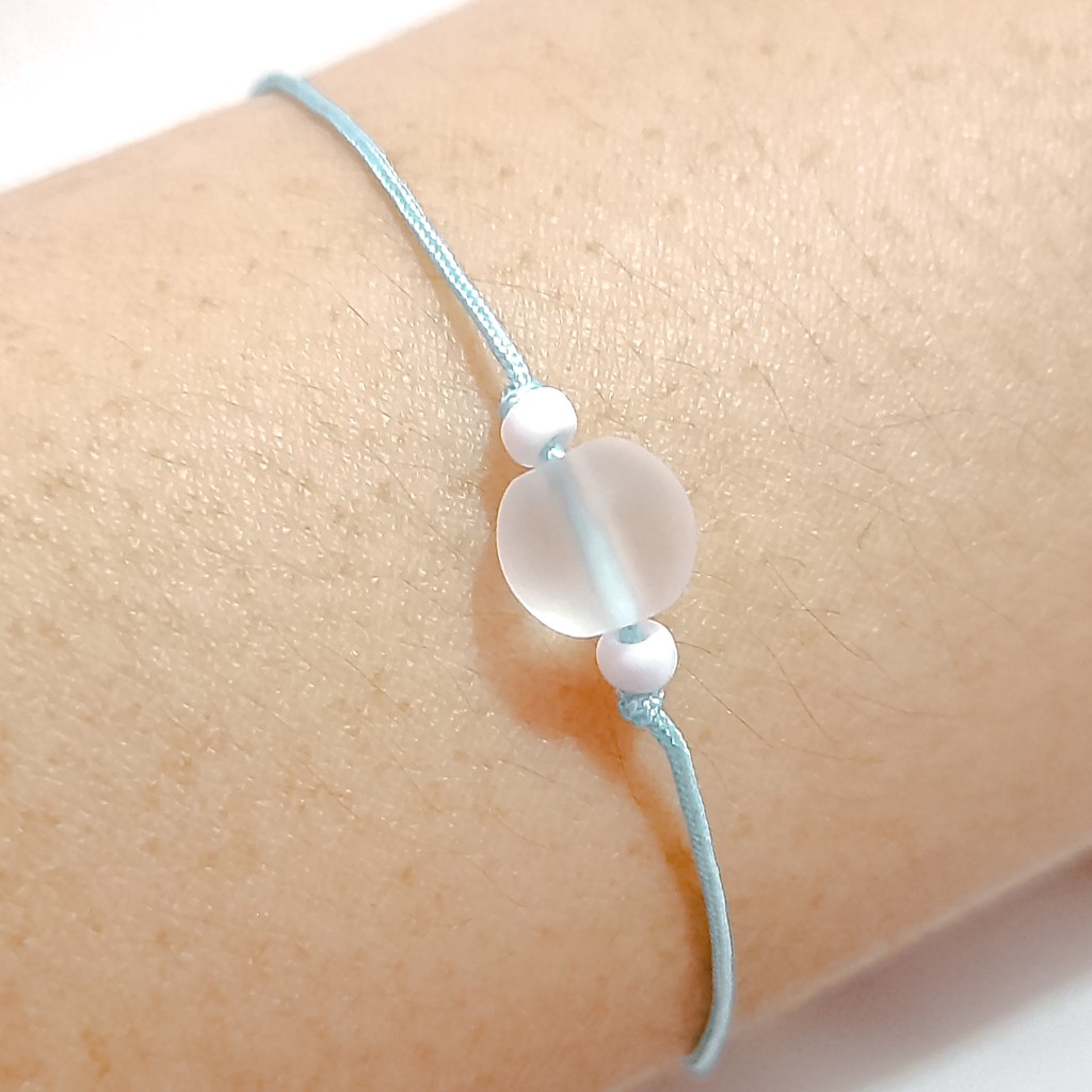 Crystal Bracelet ( gelang tali/ gelang handmade/ gelang simple/ gelang minimalis/ gelang wanita )-Biru