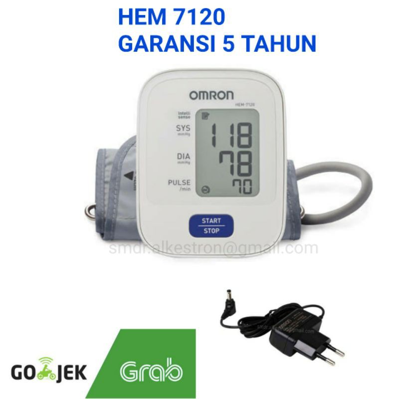 tensimeter tekanan darah digital OMRON HEM 7120 dengan adaptor