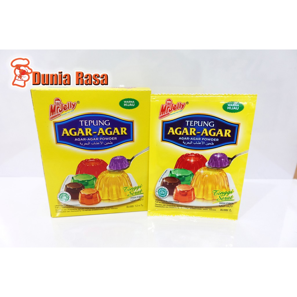 

MrJelly Serbuk Agar-agar Hijau 1 Box (isi 12 pcs)