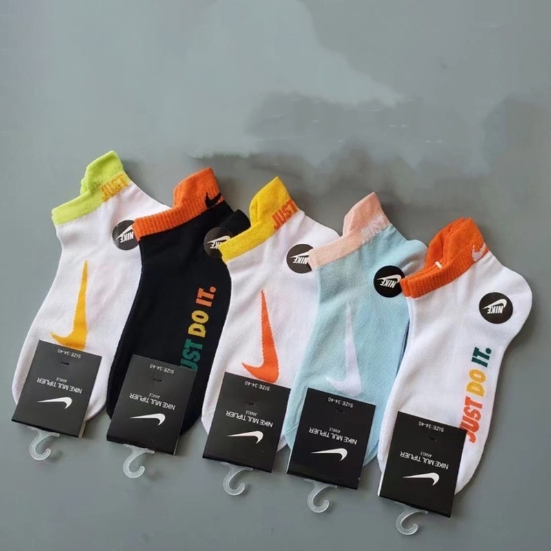 RYX - Lila Dott Kaos Kaki Bundle Wanita Fashion Casual Berisi 5 Pasang - Ori Import