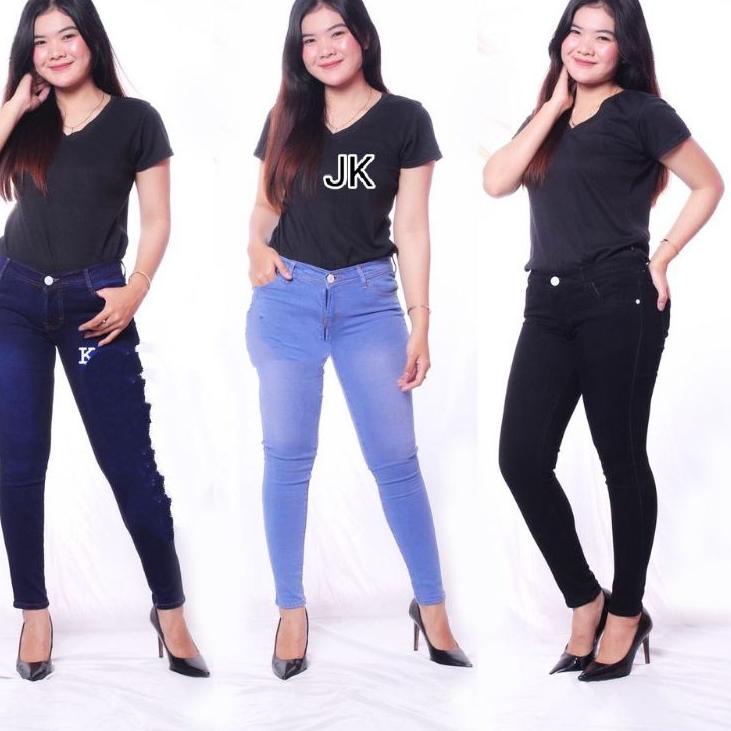 Banyak Dipakai.. CELANA PANJANG PRADA WANITA CELANA JEANS PANJANG WANITA SKINNY BIG SIZE JUMBO