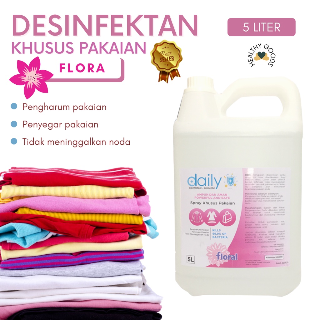 DESINFEKTAN 5 LITER DISINFEKTAN KHUSUS PAKAIAN (GOJEK &amp; GRAB)