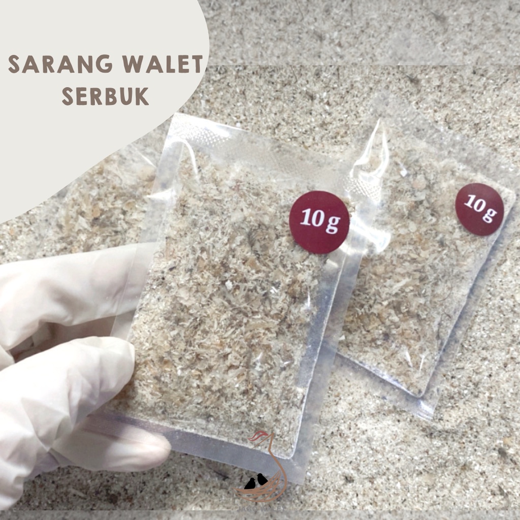 Jago Walet - Sarang Burung Walet Kotor Serbuk Ayam/ Burung 10 Gram 100% Asli