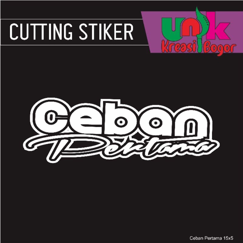 Cutting stiker motor mobil ceban pertama