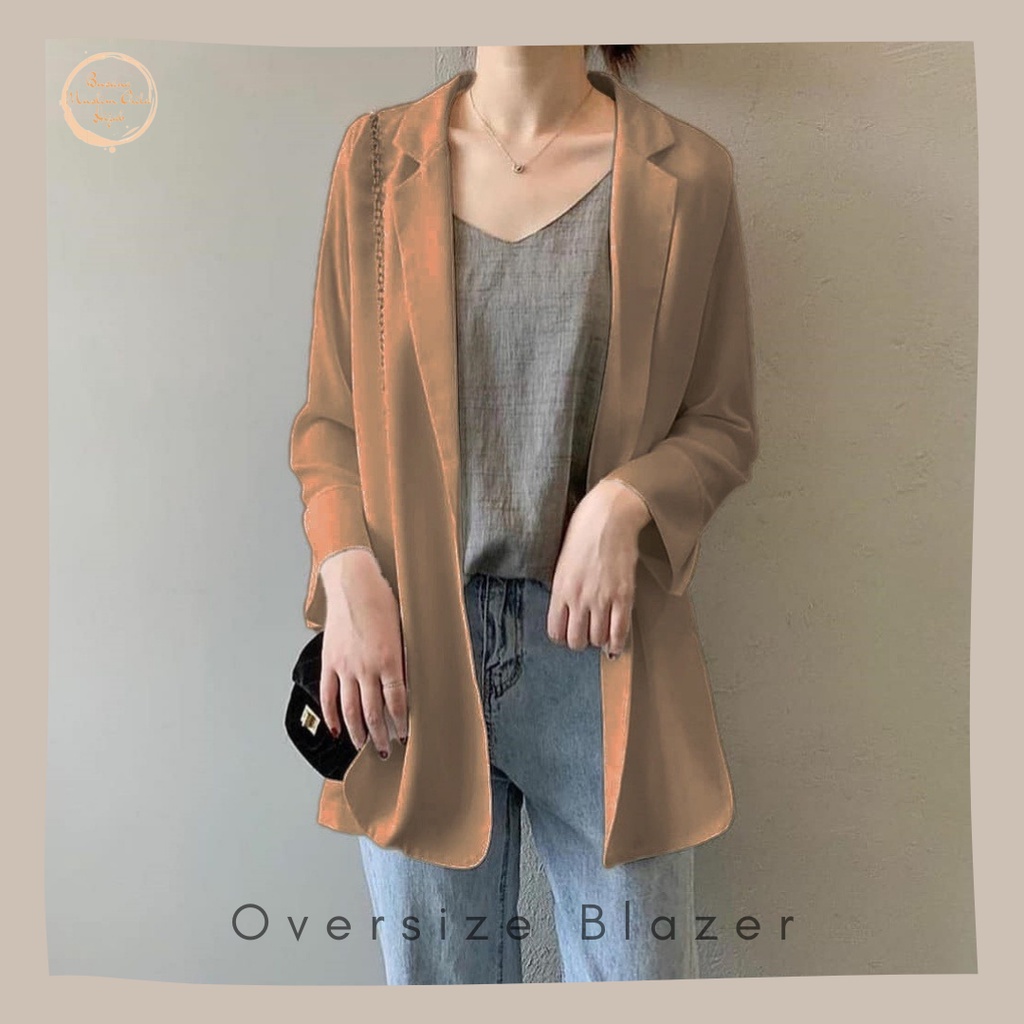 Oversize blazer wanita casual kekinian / jas wanita oversize blazer / blazer wanita oversized premiu