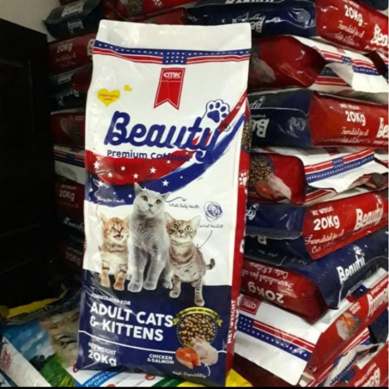 Makanan Kucing Beauty Cat 20kg Cat Food Gojek/Grab