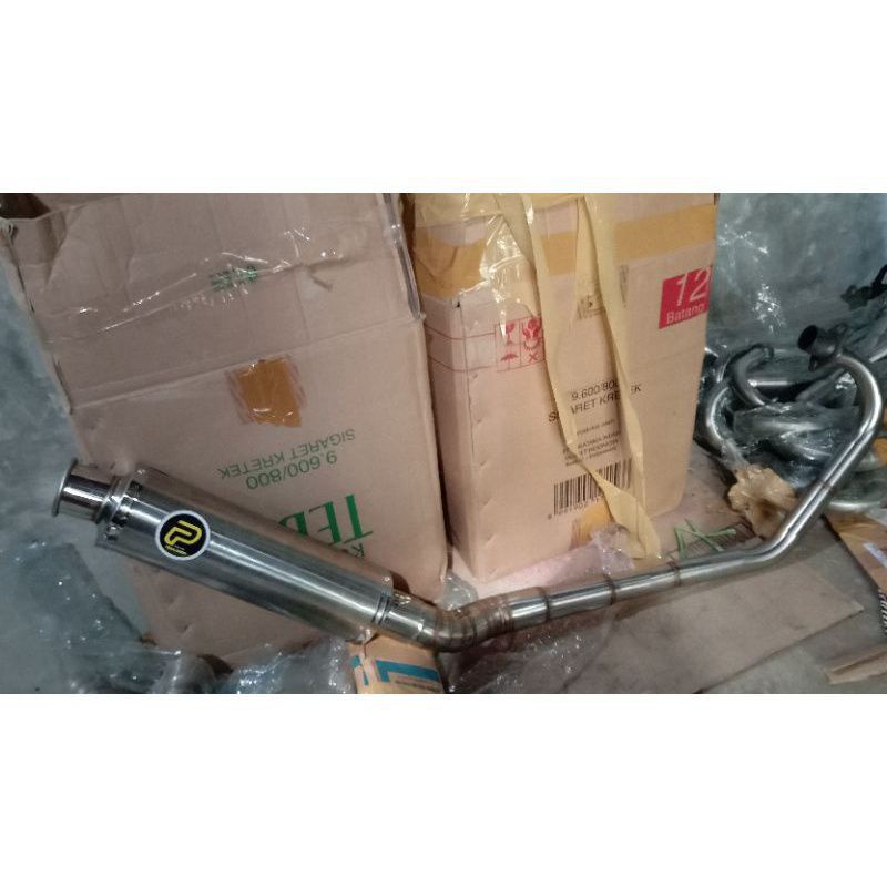 KNALPOT PEKAJAMAN BULAT CINCIN LEHER PATEN PNP CB MP GL TIGER FU VIXSION MX