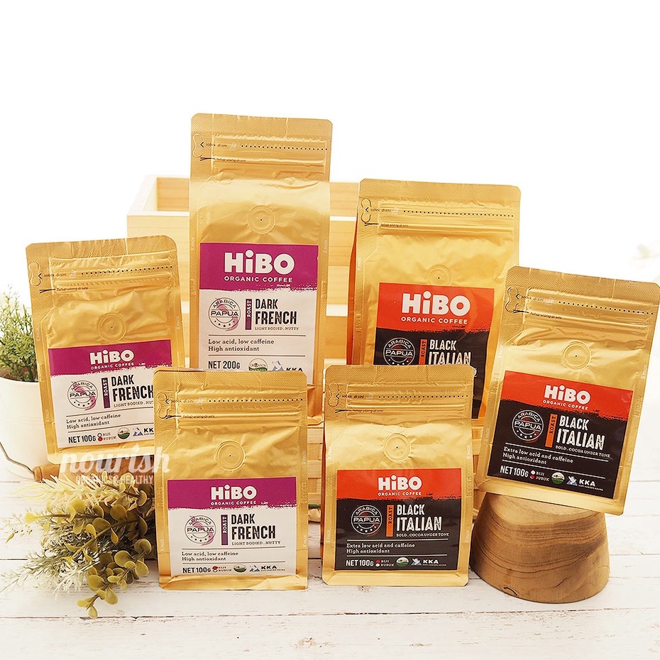 Hibo, Organic Coffee Black Italian 100gr