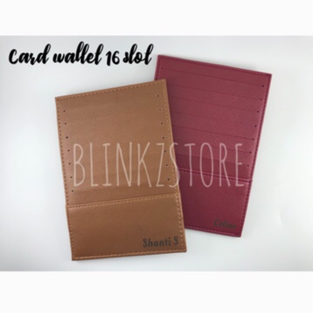 Card Holder 16 slot Saffiano Leather