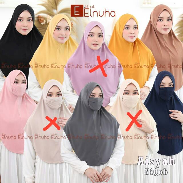 PO hijab Aisyah Niqob by Elnuha