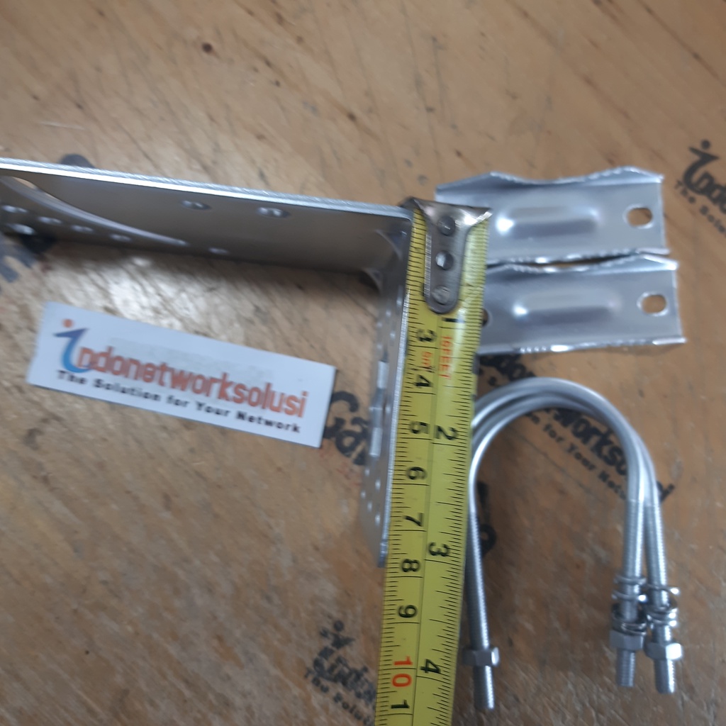 Bracket breket dan L clamp klem dudukan tiang antena GRID Yagi Omni TV Radio HIGH GRADE