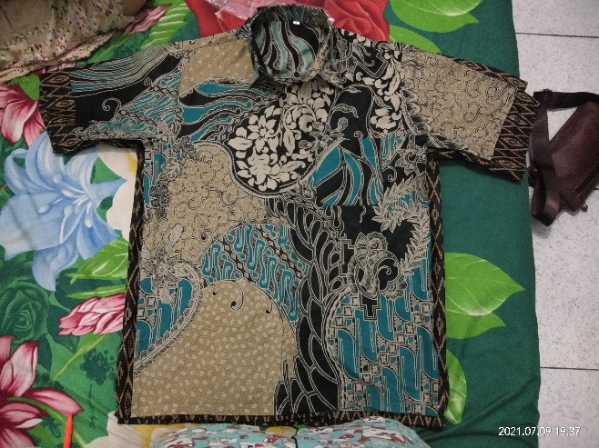 Bswart Batik Hrb026 Kenongo Hem Pendek Padi Pekalongan M L Xl Batik Pria