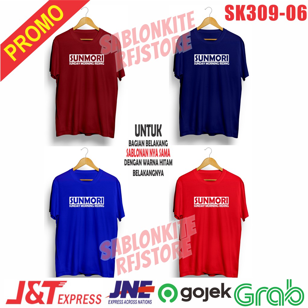 NEW!!! KAOS SUNMORI SEPEDA SUNDAY MORNING RIDING SK309 BAHAN COMBED 30S 8 WARNA
