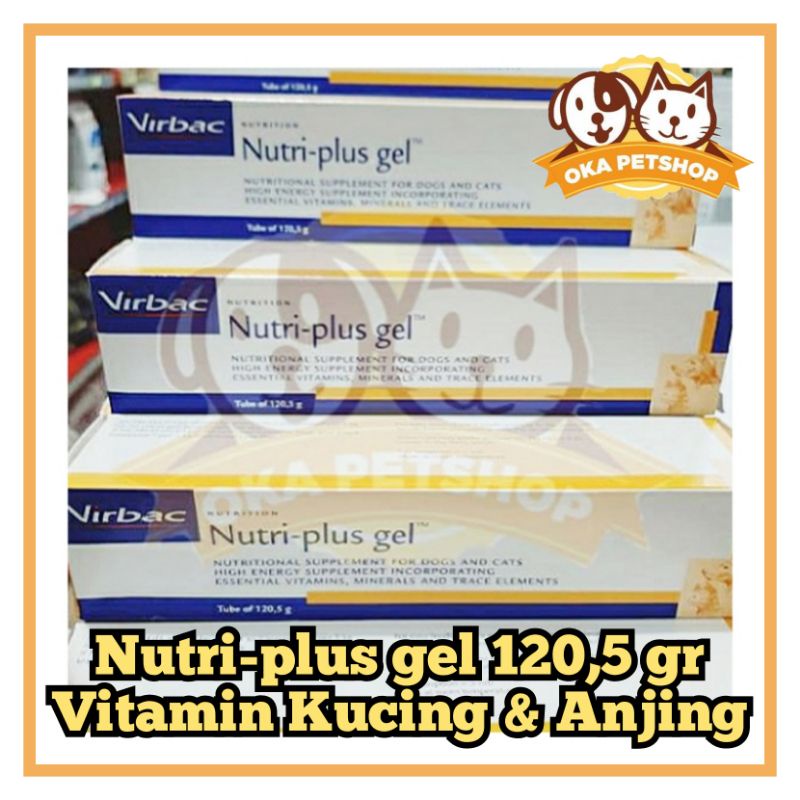 Nutriplus Gel 120,5gr - Vitamin Kucing Anjing Virbac Nutri Plus 120 gram