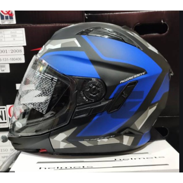 Helm Zeus 613C MBLK AJ14 Blue