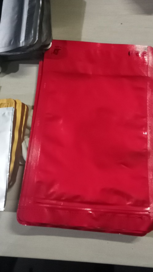 Plastik Stand / Standing Pouch Full Foil Red Merah Klip Zipper 1 Kg